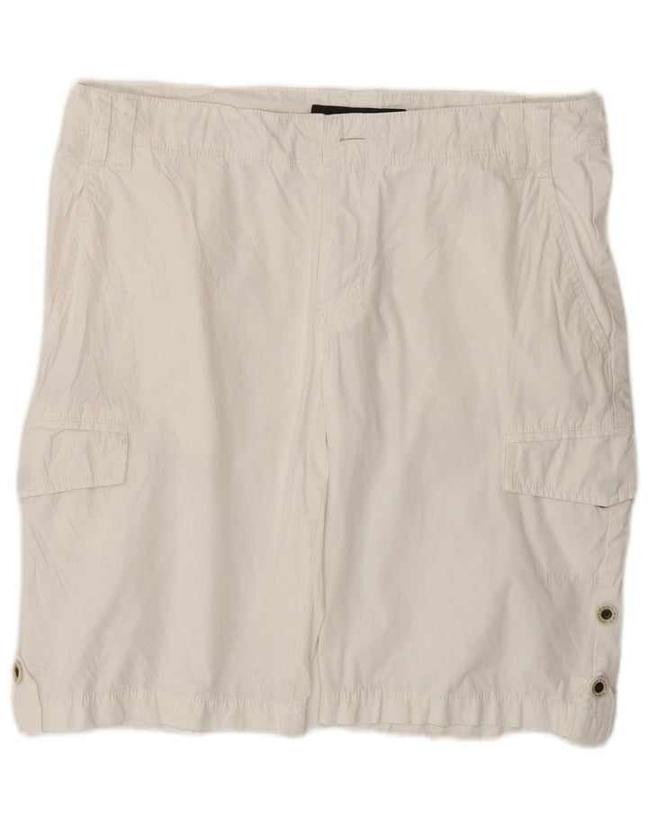 Calvin Klein Mens Cargo Shorts W32 Medium White Cotton