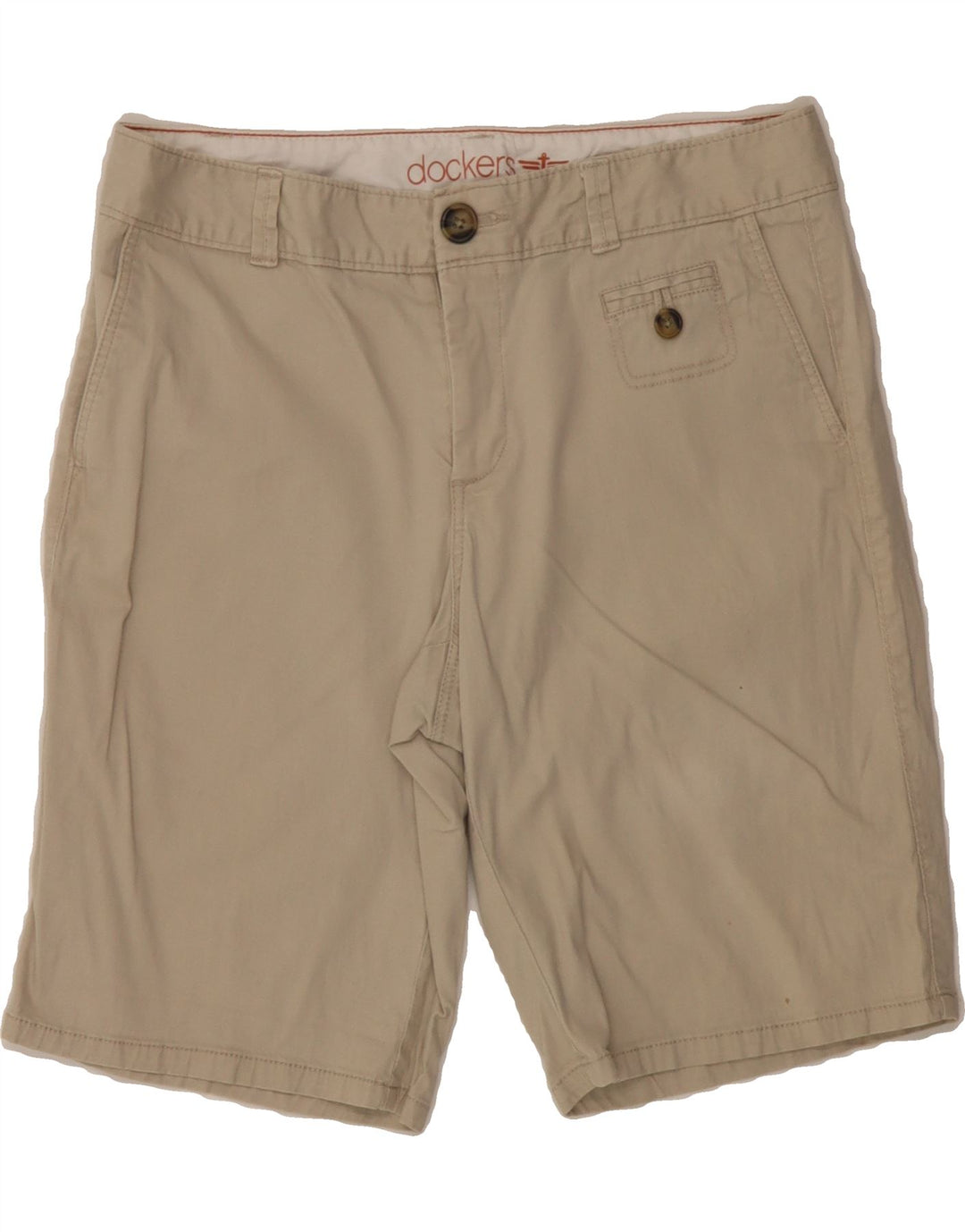 DOCKERS Womens Chino Shorts US 8 Medium W30  Beige Cotton Vintage Dockers and Second-Hand Dockers from Messina Hembry 