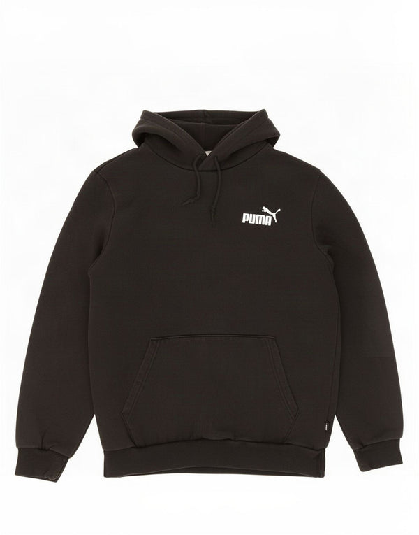 Puma Mens Hoodie Jumper Small Black Cotton