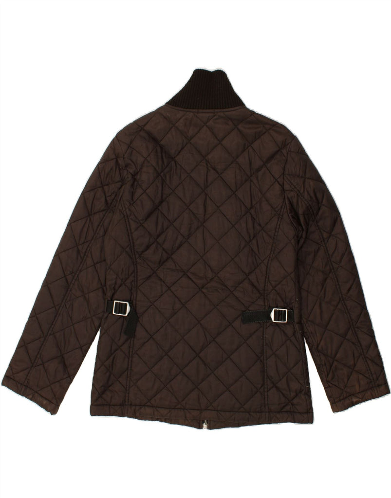 BENETTON Womens Quilted Jacket UK 12 Medium Brown Polyamide | Vintage Benetton | Thrift | Second-Hand Benetton | Used Clothing | Messina Hembry 