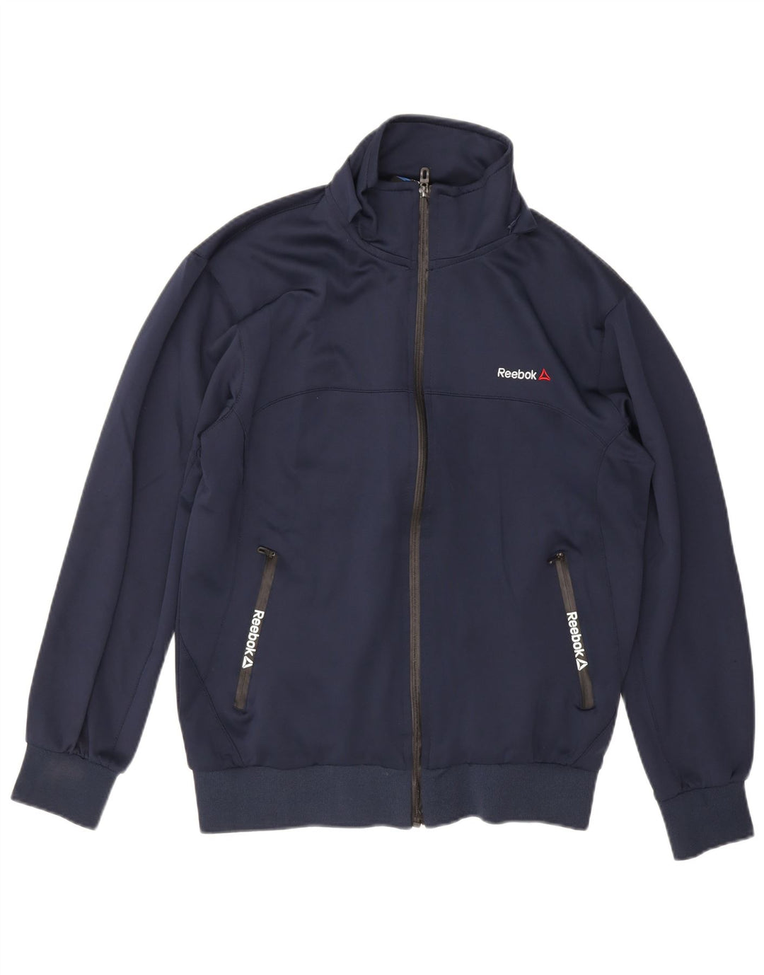 Reebok Mens Tracksuit Top Jacket 2XL Navy Blue Polyester