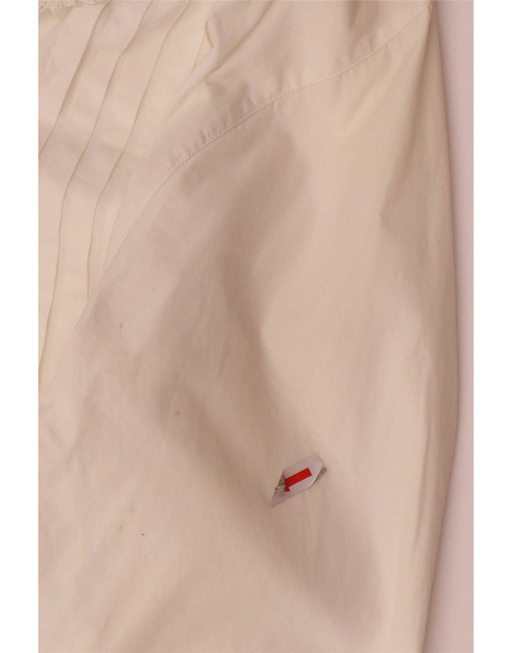 Benetton Womens Tuxedo Shirt UK 12 Medium White