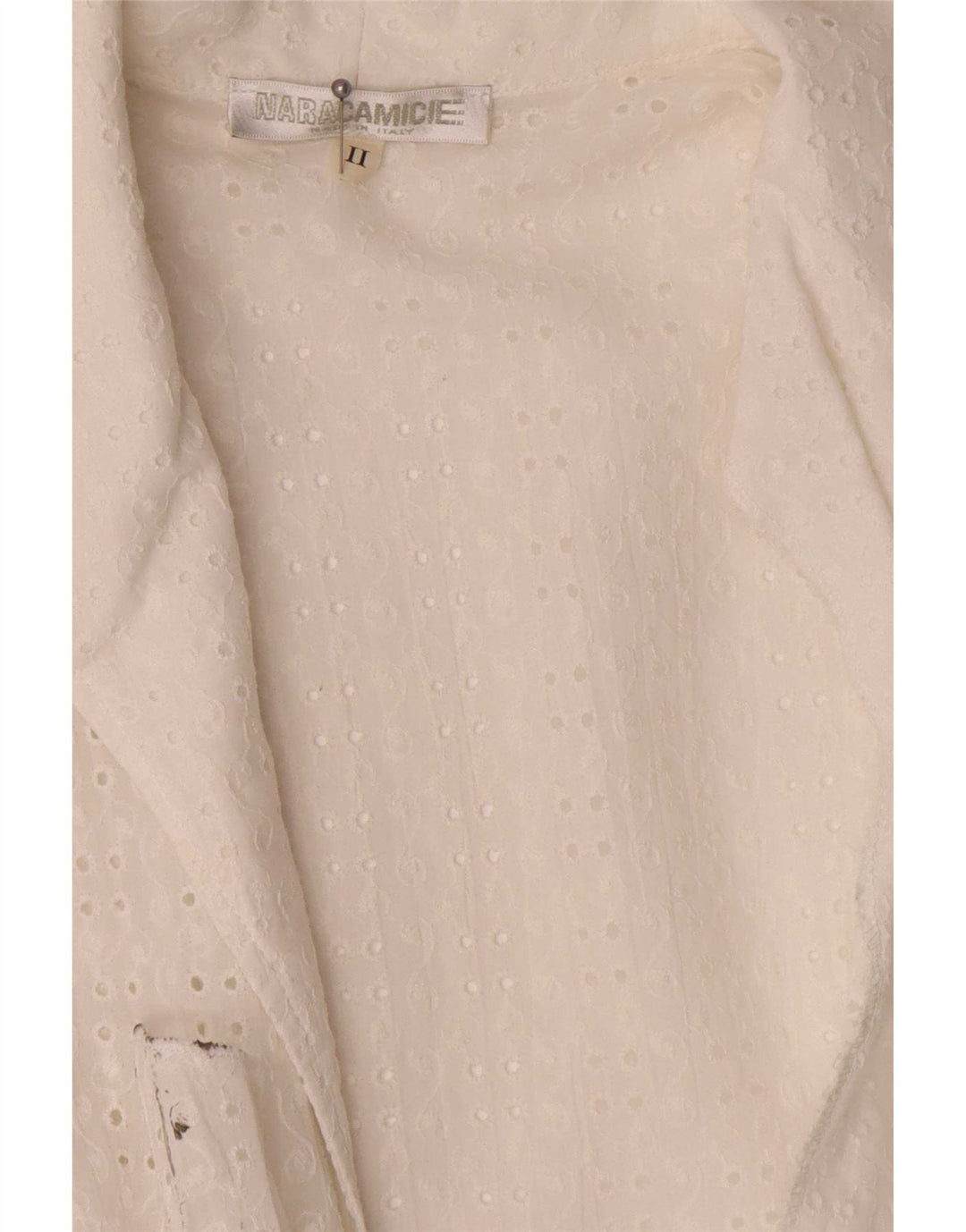 Naracamicie Womens Wrap Shirt Blouse US 2 XS White Cotton