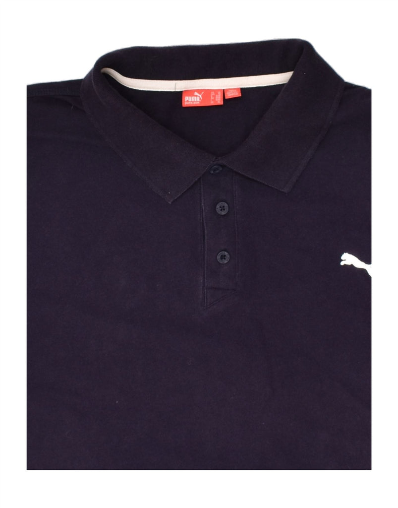 PUMA Mens Polo Shirt XL Navy Blue Cotton | Vintage Puma | Thrift | Second-Hand Puma | Used Clothing | Messina Hembry 