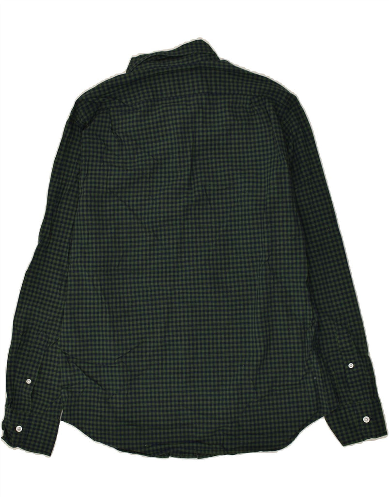J. CREW Mens Classic Shirt Medium Green Gingham Cotton | Vintage J. Crew | Thrift | Second-Hand J. Crew | Used Clothing | Messina Hembry 