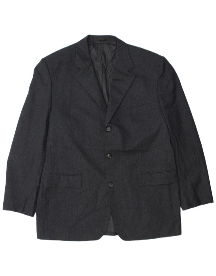 Pierre Cardin Mens 3 Button Blazer Jacket IT 50 Large Grey Wool