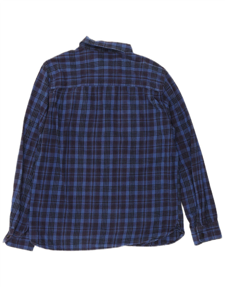 CONVERSE Mens Flannel Shirt Medium Blue Check Cotton