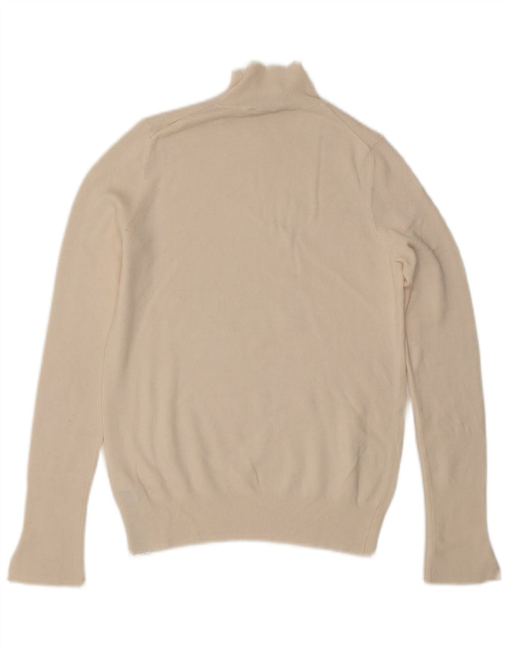 Zara Womens Turtle Neck Jumper Sweater UK 10 Small Off White Viscose