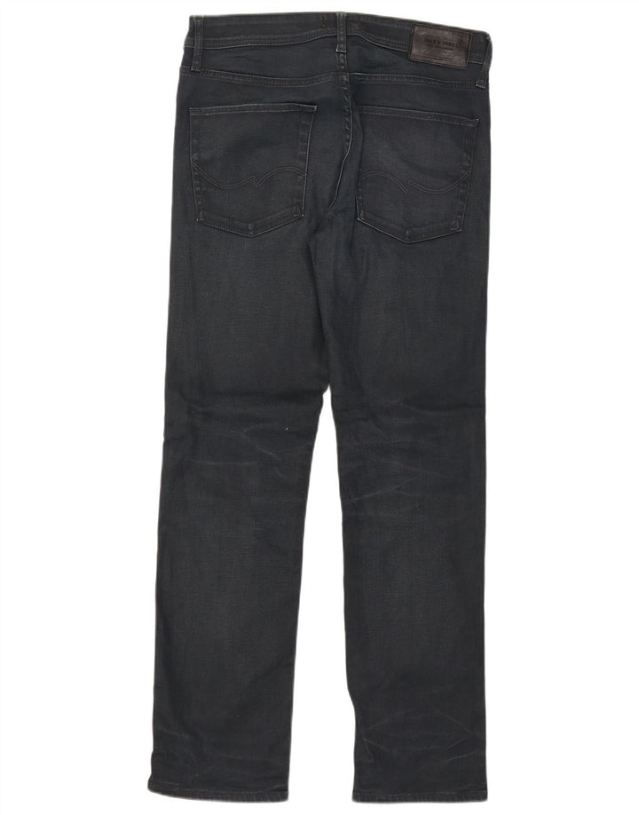 Jack & Jones Mens Clark Slim Jeans W32 L29 Navy Blue Cotton