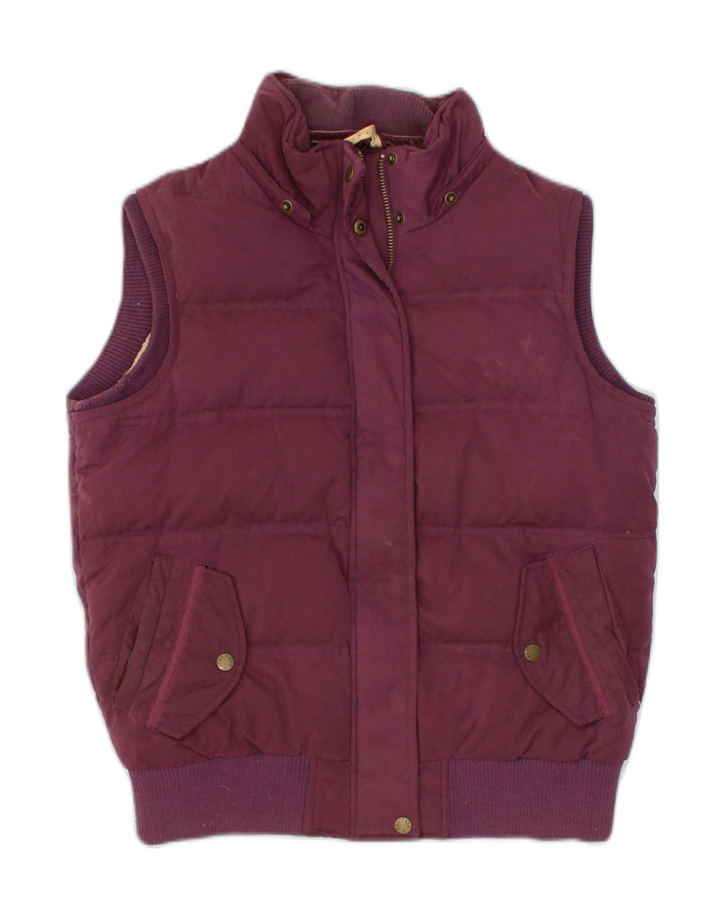 FAT FACE Womens Sherpa Padded Gilet UK 12 Medium  Burgundy Cotton | Vintage Fat Face | Thrift | Second-Hand Fat Face | Used Clothing | Messina Hembry 