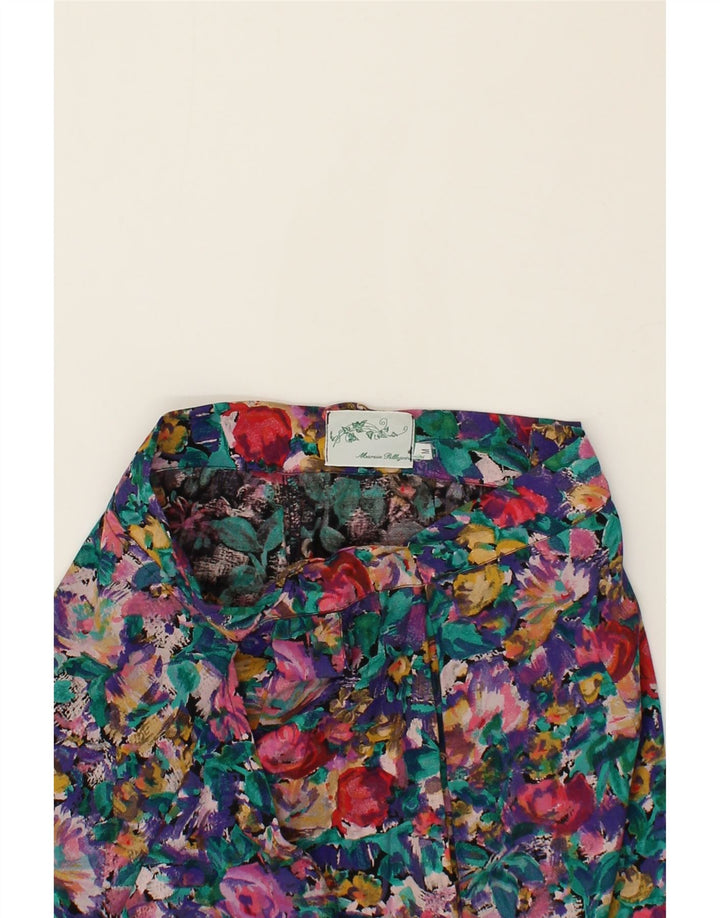 VINTAGE Womens A-Line Skirt UK 12 Medium W26  Multicoloured Floral Vintage Vintage and Second-Hand Vintage from Messina Hembry 