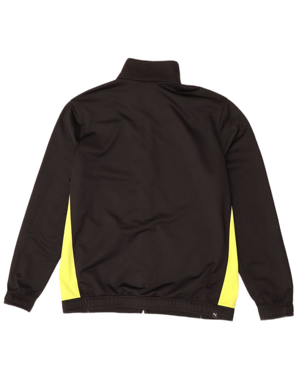 Puma Mens Graphic Tracksuit Top Jacket Large Black Colourblock