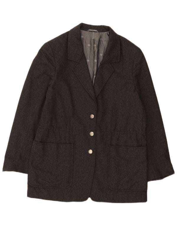 Penny Black Womens 3 Button Blazer Jacket IT 42 Medium Grey Wool