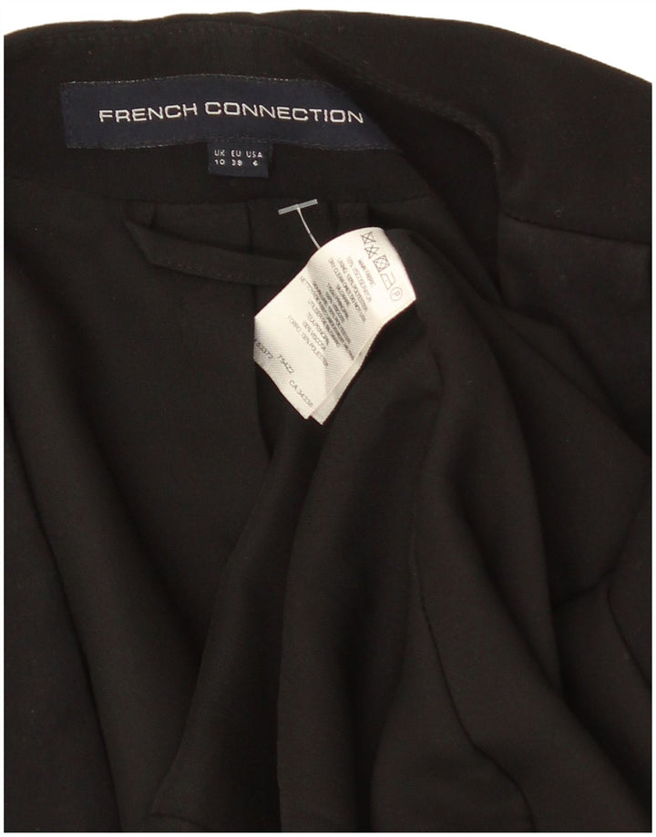 French Connection Womens 3/4 Sleeve Open Blazer Jacket UK 10 Small Black