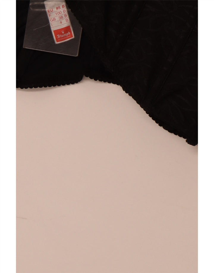 TRIUMPH Womens Crop Corset Top UK 4 XS Black Polyester