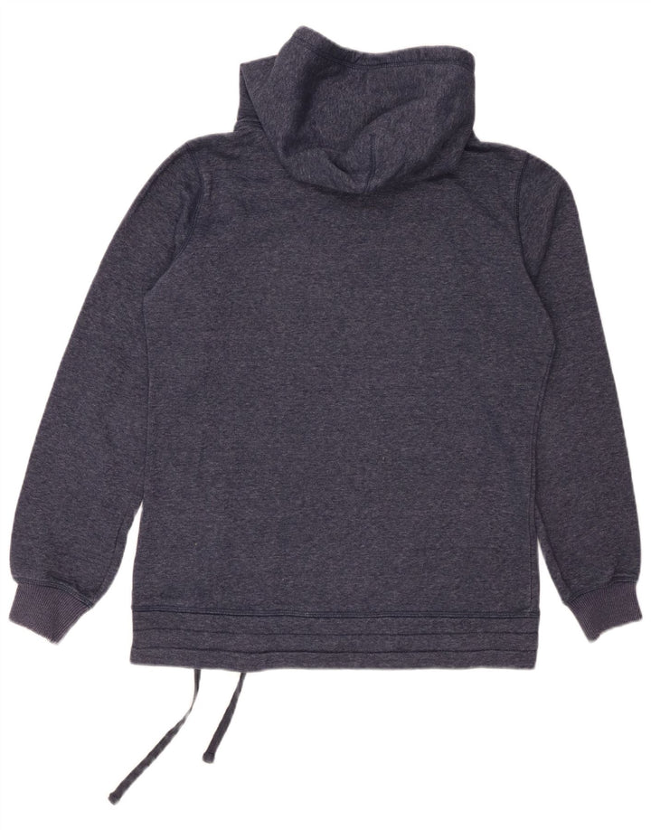 CHAMPION Womens Graphic Hoodie Jumper UK 16 Large Navy Blue