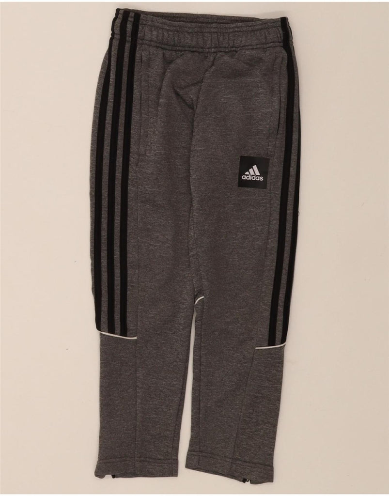 ADIDAS Boys Aeroready Tracksuit Trousers 7-8 Years Grey Polyester Vintage Adidas and Second-Hand Adidas from Messina Hembry 