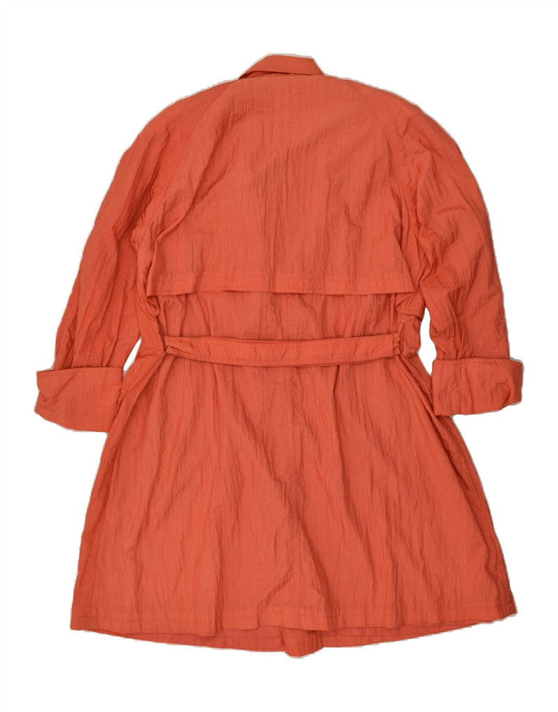 VINTAGE Womens Loose Fit Trench Coat UK 16 Large Orange Polyamide | Vintage Vintage | Thrift | Second-Hand Vintage | Used Clothing | Messina Hembry 