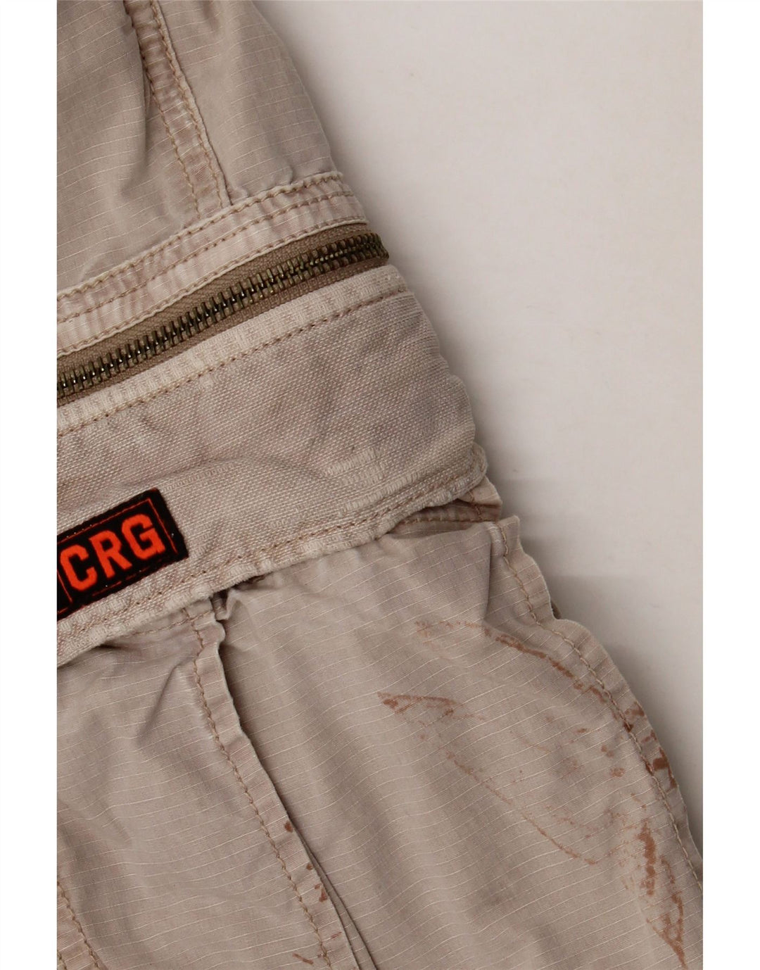 Superdry Mens Cargo Shorts W36 Large Beige Cotton