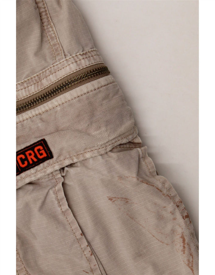 Superdry Mens Cargo Shorts W36 Large Beige Cotton