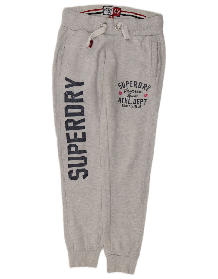 SUPERDRY Womens Track & Field Tracksuit Trousers Joggers UK 10 Small  Grey