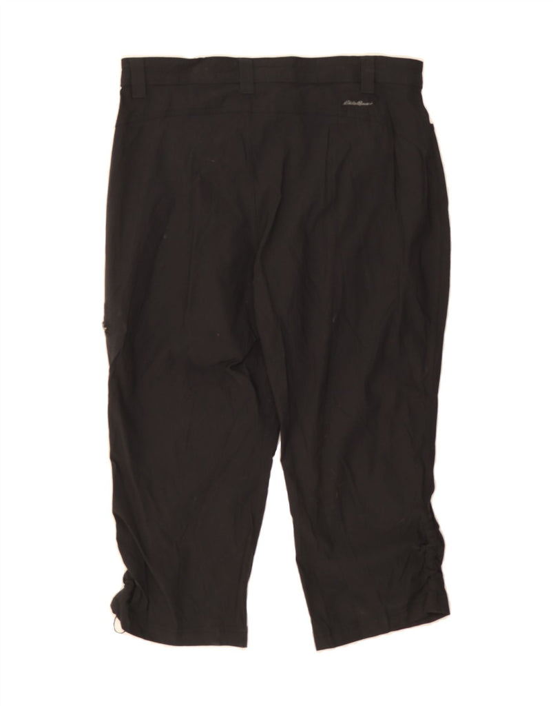 EDDIE BAUER Womens Straight Capri Trousers US 14 XL W34 L20 Black Nylon Vintage Eddie Bauer and Second-Hand Eddie Bauer from Messina Hembry 