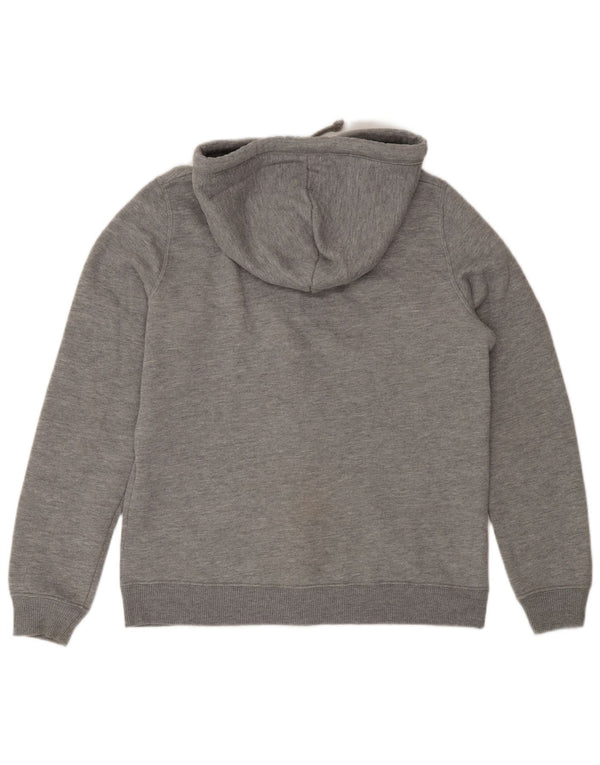 Hollister Mens Graphic Zip Hoodie Sweater Medium Grey Cotton
