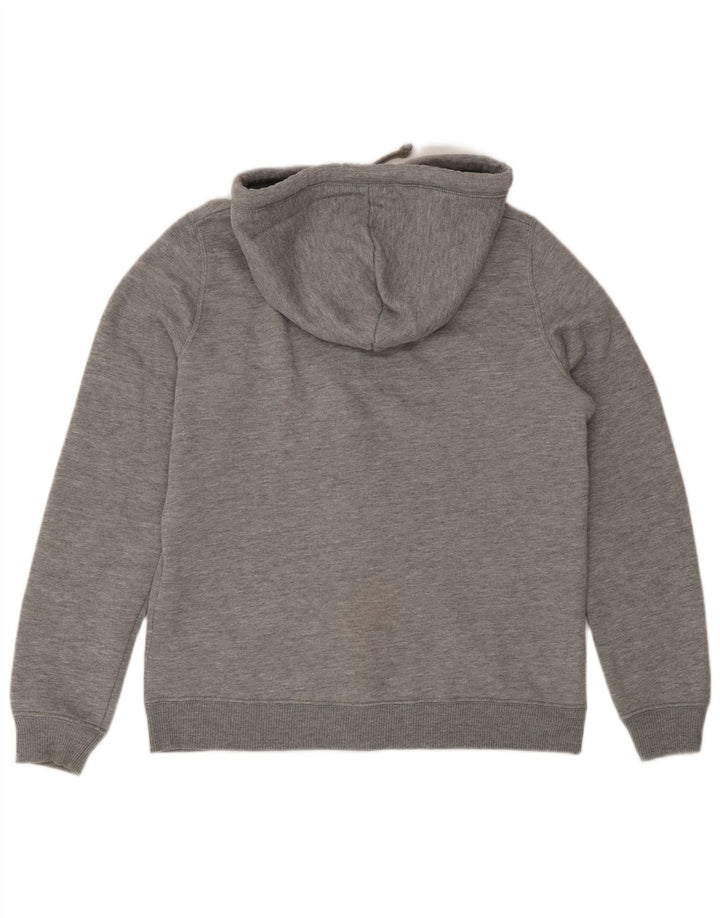 Hollister Mens Graphic Zip Hoodie Sweater Medium Grey Cotton