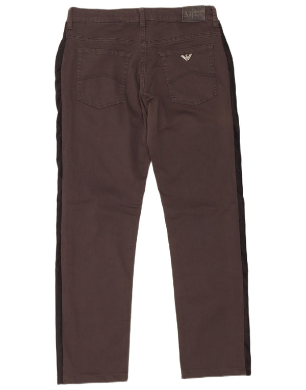 Armani Girls Straight Casual Trousers 14-15 Years W29 L28 Grey Colourblock