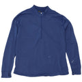 L.L.Bean Mens Zip Neck Sweatshirt Jumper XL Blue Polyester