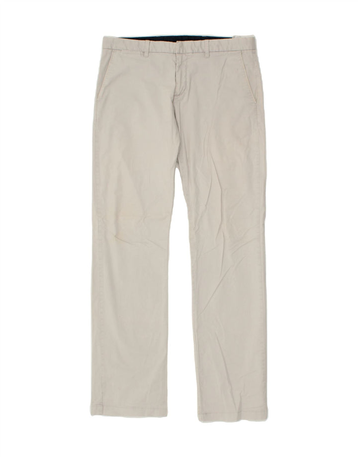 JULES Womens Straight Chino Trousers W34  L32 Grey Cotton Vintage Jules and Second-Hand Jules from Messina Hembry 