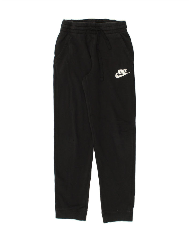 NIKE Boys Graphic Tracksuit Trousers Joggers 12-13 Years Black Cotton | Vintage Nike | Thrift | Second-Hand Nike | Used Clothing | Messina Hembry 