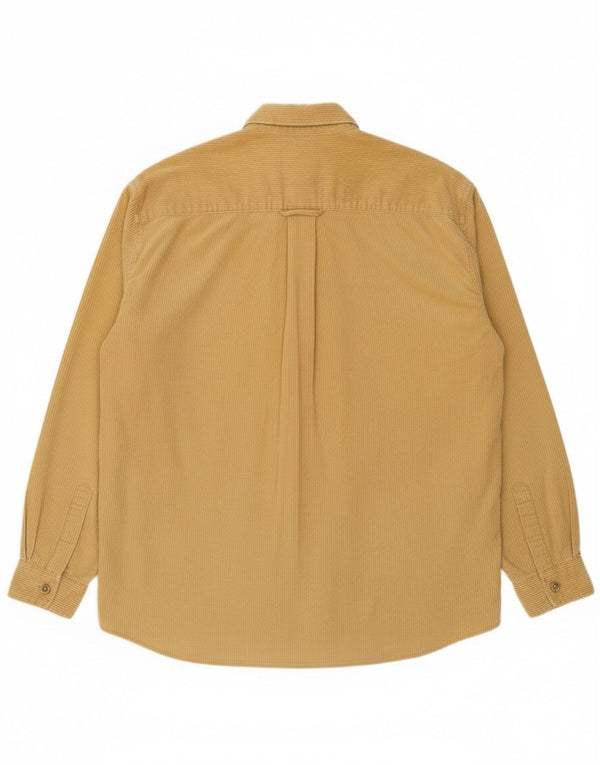 Marlboro Classics Mens Corduroy Shirt Large Yellow Cotton