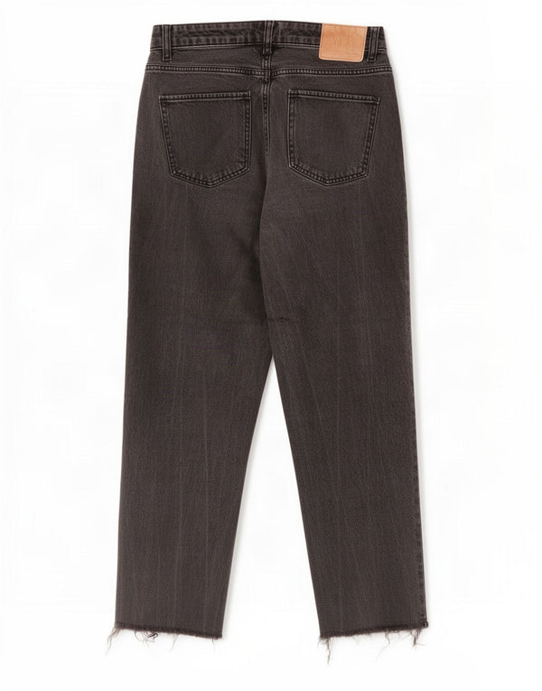 Zara Womens Crop High Waist Jeans EU 38 Small W28 L25 Grey
