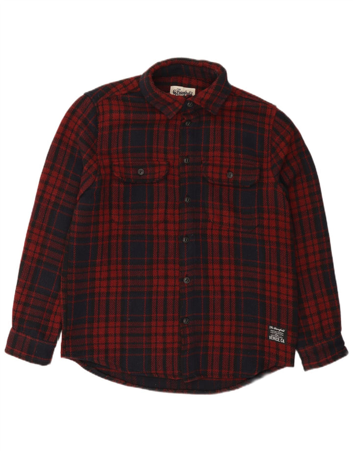 The Stronghold Mens Flannel Shirt Small Red Check