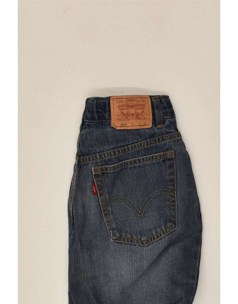 LEVI'S Boys 569 Straight Jeans 9-10 Years W25 L25 Navy Blue Cotton | Vintage Levi's | Thrift | Second-Hand Levi's | Used Clothing | Messina Hembry 