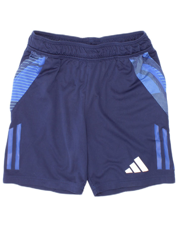 Adidas Boys Aeroready Sport Shorts 9-10 Years Navy Blue Colourblock