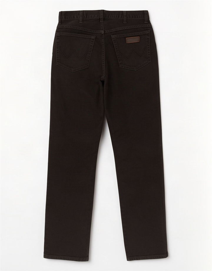 Wrangler Mens Texas Straight Jeans W32 L32 Black Cotton