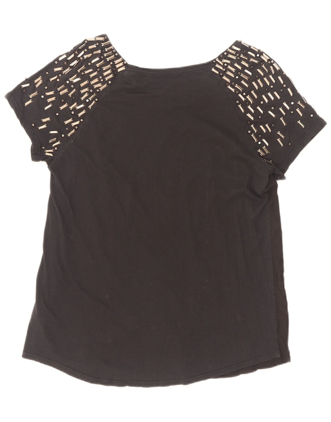Max Mara Womens Weekend T-Shirt Top UK 12 Medium Black Cotton