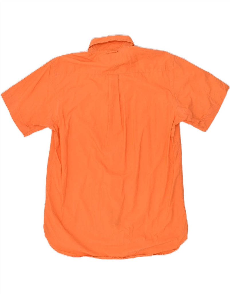 TOMMY HILFIGER Mens Short Sleeve Shirt Medium Orange Cotton | Vintage Tommy Hilfiger | Thrift | Second-Hand Tommy Hilfiger | Used Clothing | Messina Hembry 