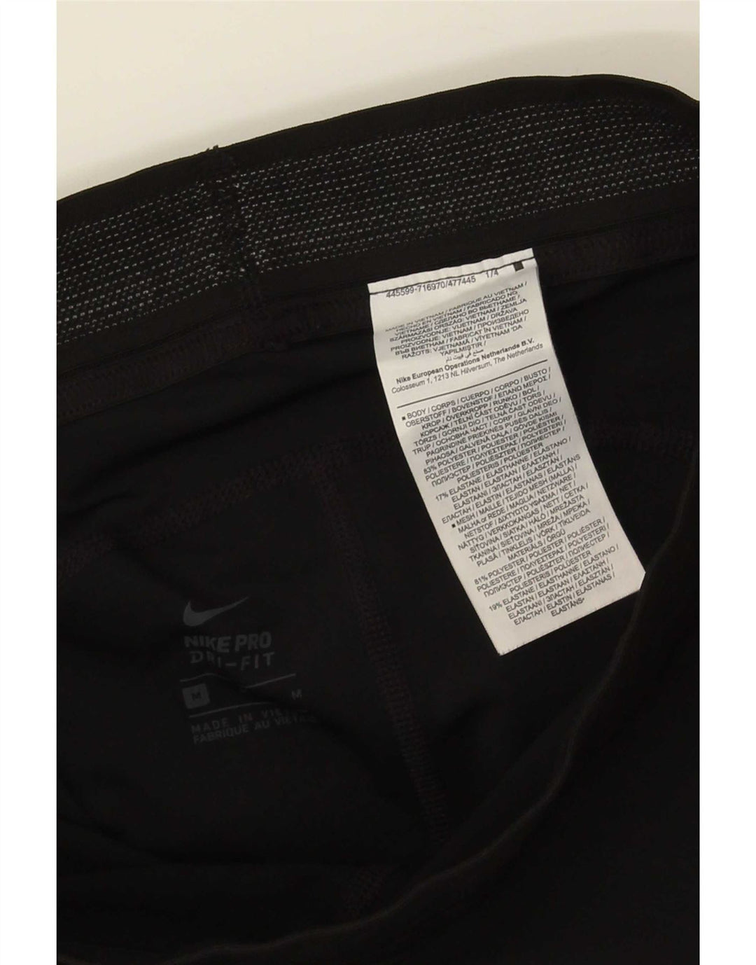 Nike Womens Crop Leggings UK 14 Medium Black Polyester