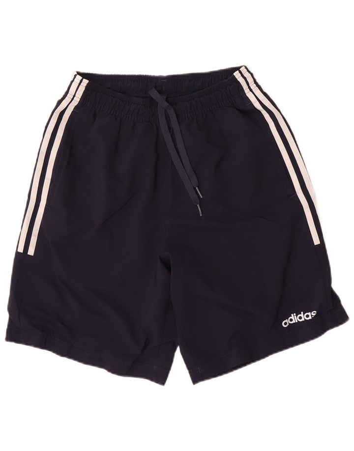 Adidas Mens Sport Shorts Small Navy Blue Polyester