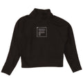 Fila Womens Crop Oversized Graphic Top Long Sleeve UK 6 XS Black Polyester
