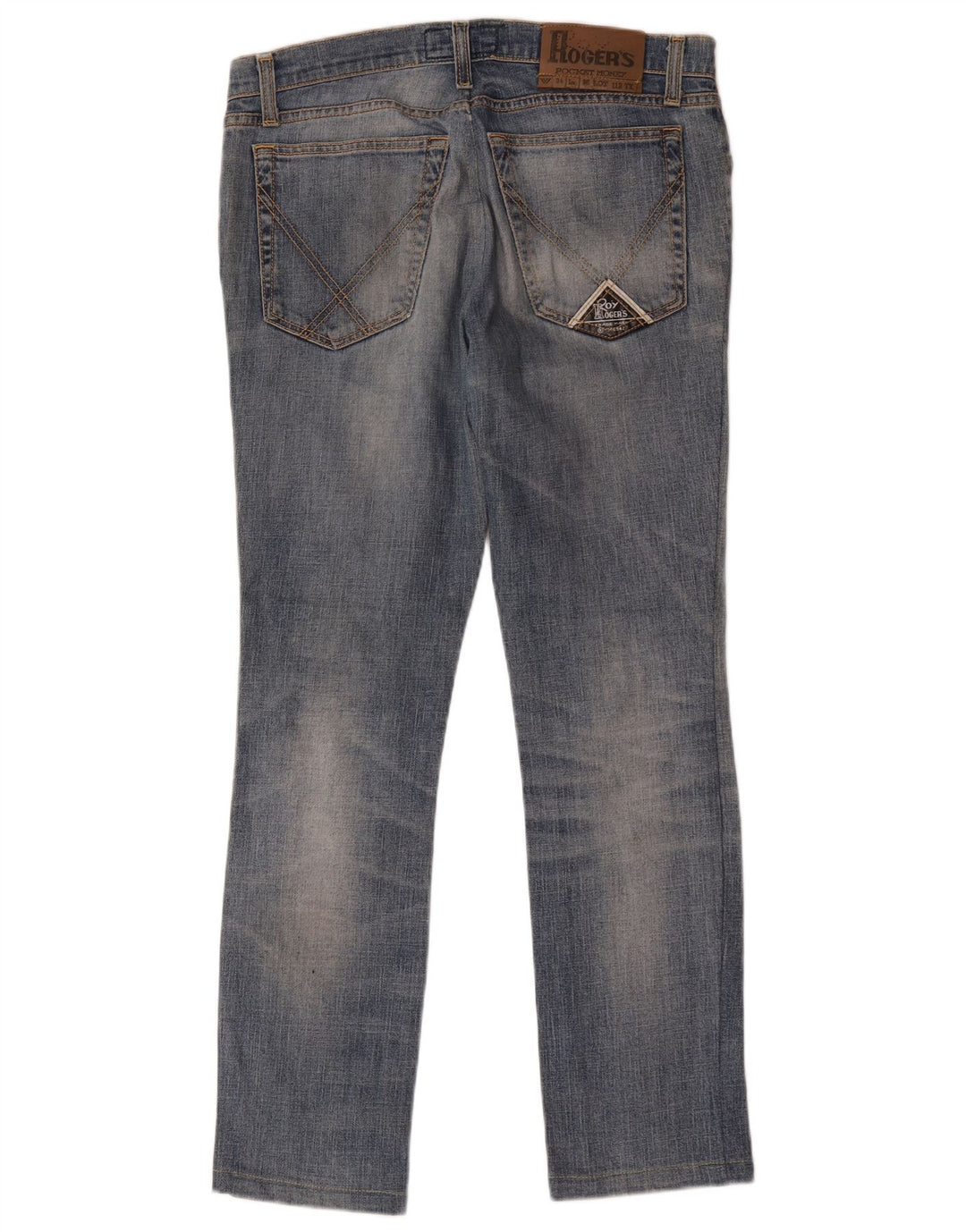 Roy Rogers Womens Slim Jeans W34 L30 Blue Cotton