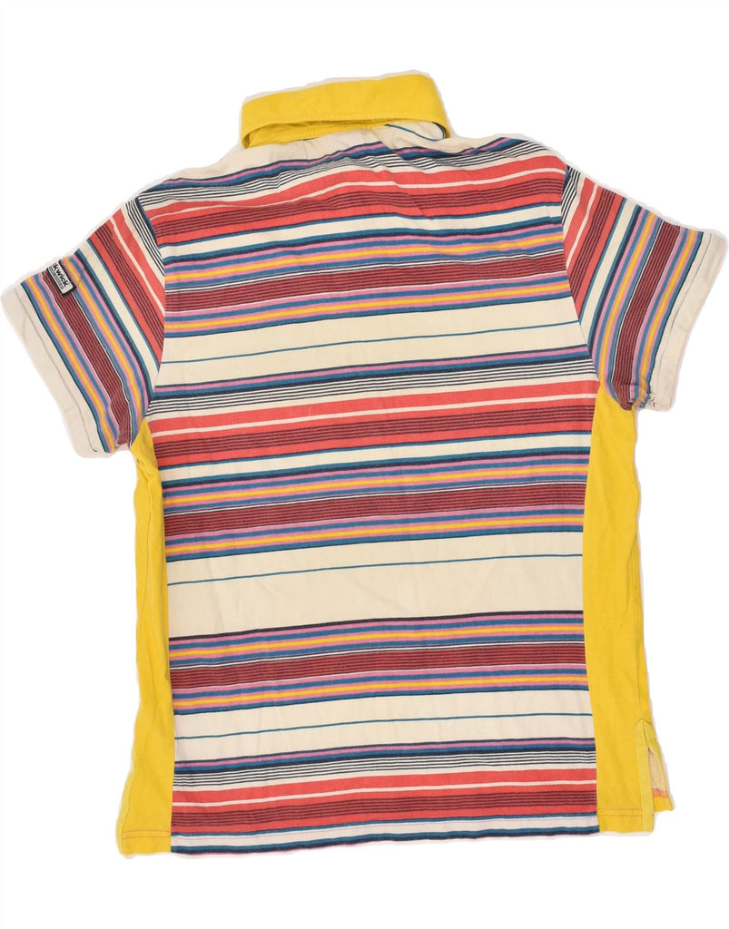 PICKWICK Mens Polo Shirt Small Multicoloured Striped | Vintage Pickwick | Thrift | Second-Hand Pickwick | Used Clothing | Messina Hembry 