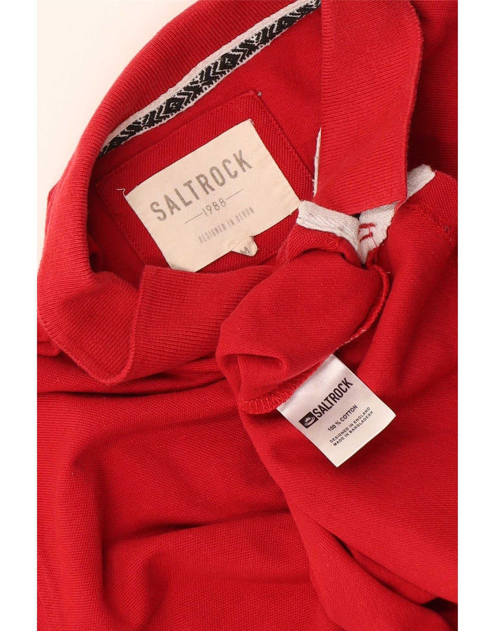 Saltrock Mens Polo Shirt Medium Red Cotton