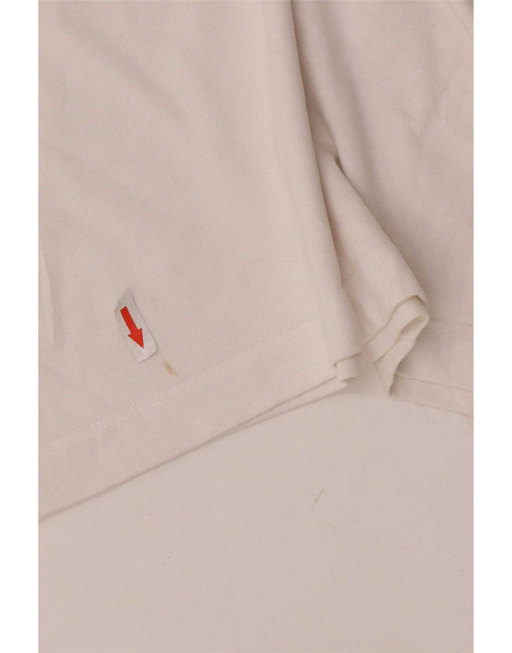 Zara Womens Crop Oversized T-Shirt Top UK 10 Small White Cotton