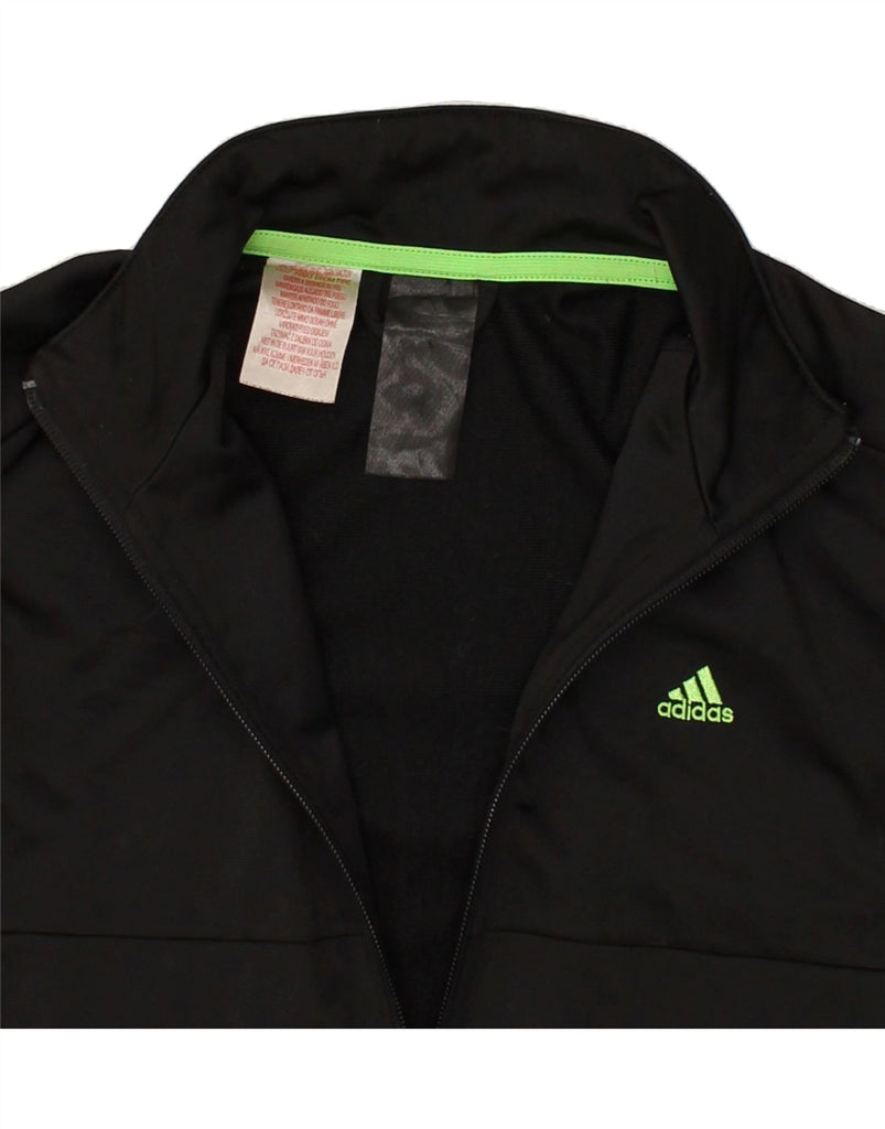 ADIDAS Boys Tracksuit Top Jacket 13-14 Years Black Colourblock Polyester | Vintage Adidas | Thrift | Second-Hand Adidas | Used Clothing | Messina Hembry 