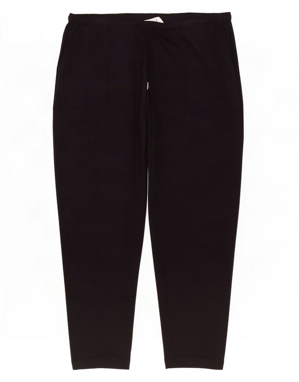 Marks & Spencer Womens Tracksuit Trousers Joggers UK 16 Large Black Viscose