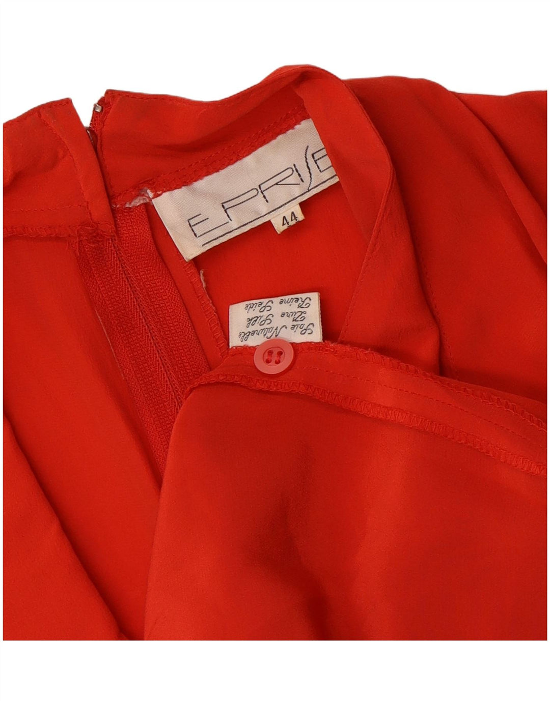 VINTAGE Womens Wrap Dress IT 44 Medium Orange Silk